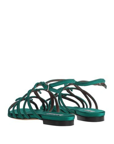 Shop Tabitha Simmons Sandals In Emerald Green