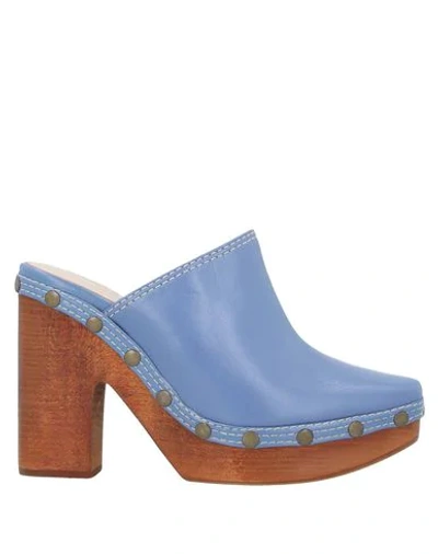 Shop Jacquemus Mules & Clogs In Pastel Blue