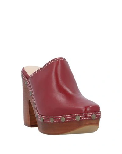 Shop Jacquemus Mules And Clogs In Garnet