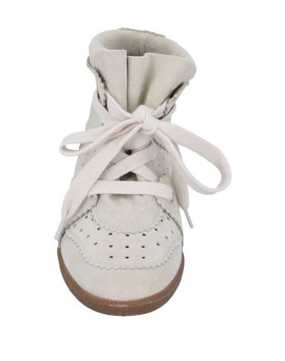 Shop Isabel Marant Woman Sneakers Sand Size 8 Soft Leather In Beige