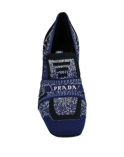 Shop Prada Loafers In Dark Blue