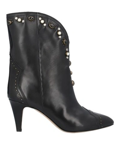 Shop Isabel Marant Woman Ankle Boots Black Size 7 Calfskin