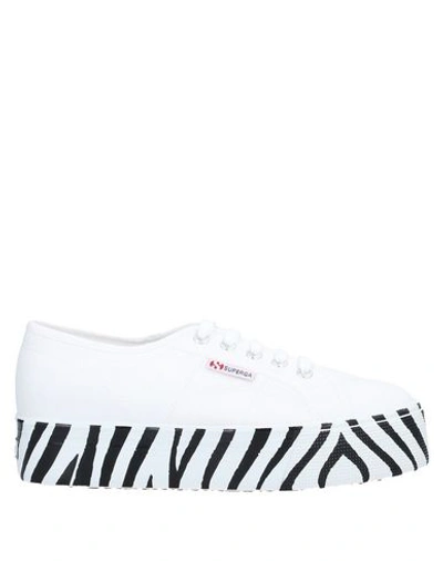 Shop Superga Woman Sneakers White Size 7.5 Textile Fibers