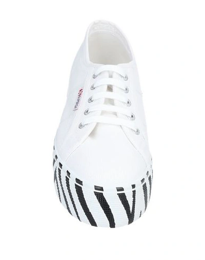 Shop Superga Woman Sneakers White Size 7.5 Textile Fibers