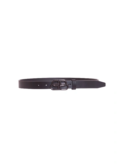 Shop Balenciaga Bb Belt In Nero