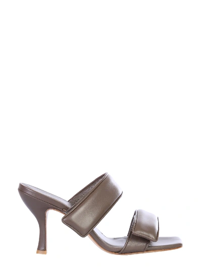 Shop Gia Couture Padded Leather Sandals In Marrone