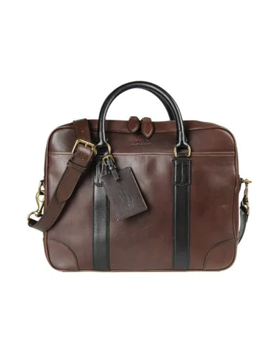 Polo Ralph Lauren Work Bag In Dark Brown | ModeSens