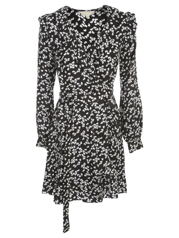 michael kors black wrap dress