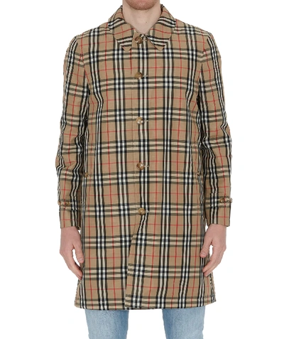 Shop Burberry Double Face Trench In Multicolor