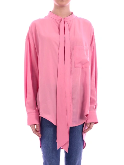 Shop Balenciaga New Swing Shirt Pink