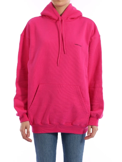 Shop Balenciaga Over Sweatshirt Fuchsia In Pink