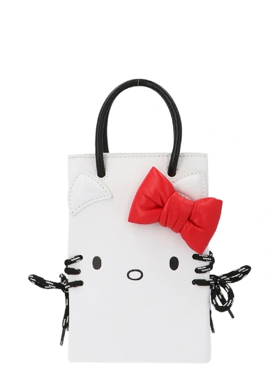 Shop Balenciaga Kitty Bag In White