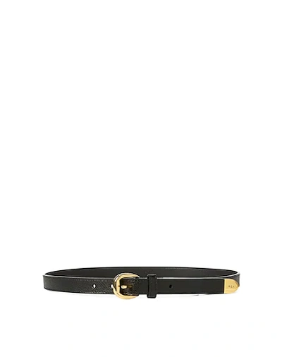 Shop Lauren Ralph Lauren Thin Belt In Black