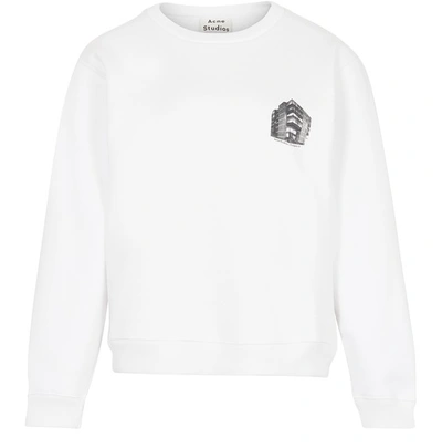 Shop Acne Studios Sweatshirt In Optic White