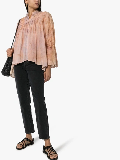 Shop Mimi Prober Bronte Organic Cotton Blouse In Pink
