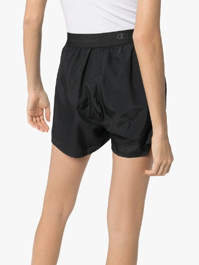 Shop Rick Owens X Champion High Waist Shorts In Black