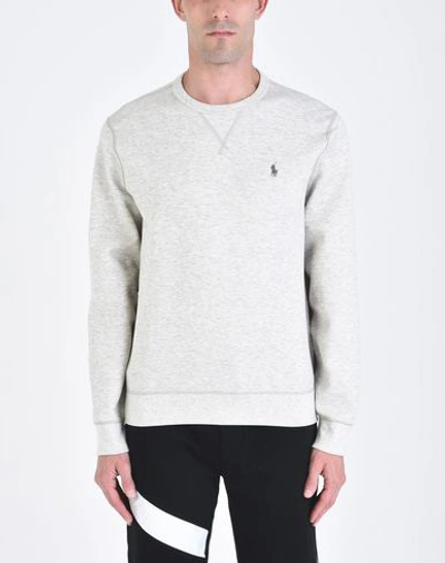 Shop Polo Ralph Lauren Sweatshirt In Light Grey