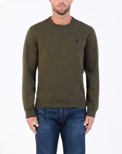 Shop Polo Ralph Lauren Sweatshirt In Military Green