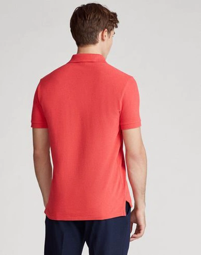 Shop Polo Ralph Lauren Custom Slim Fit Mesh Polo Man Polo Shirt Red Size S Cotton