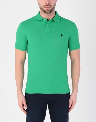 Shop Polo Ralph Lauren Polo Shirts In Green