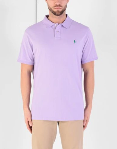 Shop Polo Ralph Lauren Polo Shirts In Lilac