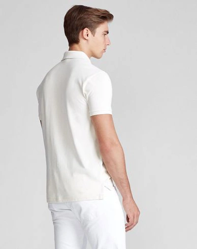 Shop Polo Ralph Lauren Polo Shirts In Ivory