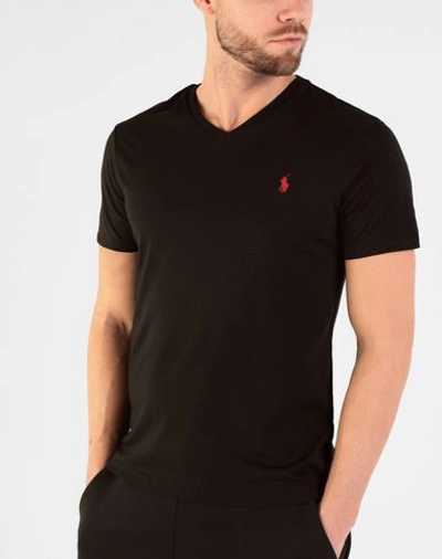 Shop Polo Ralph Lauren T-shirts In Black