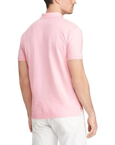 Shop Polo Ralph Lauren Classic Fit Mesh Polo Shirt Man Polo Shirt Pink Size L Cotton