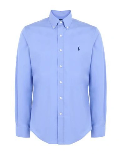 Shop Polo Ralph Lauren Shirts In Sky Blue
