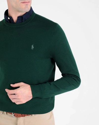 Shop Polo Ralph Lauren Sweater In Dark Green