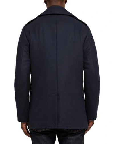 Shop Polo Ralph Lauren Coat In Dark Blue