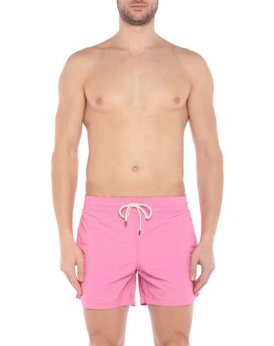 Shop Polo Ralph Lauren Swim Trunks In Pink