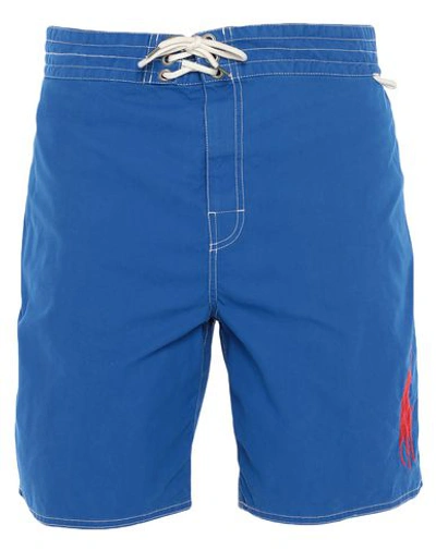 Shop Polo Ralph Lauren Swim Shorts In Blue