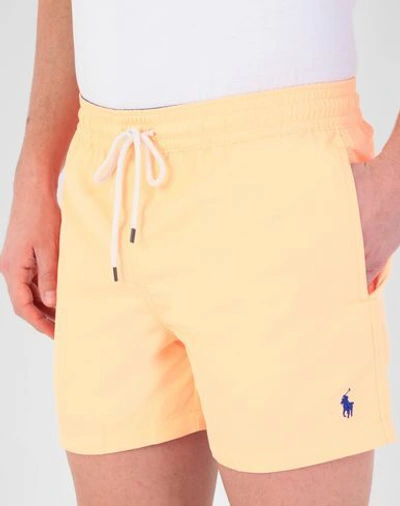 Shop Polo Ralph Lauren Swim Shorts In Orange