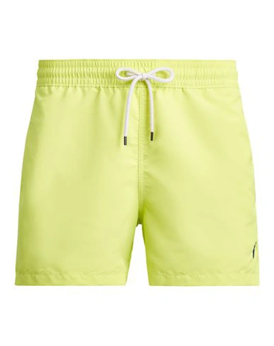 Shop Polo Ralph Lauren Swim Shorts In Acid Green