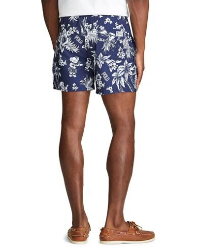 Shop Polo Ralph Lauren Swim Trunks In Dark Blue