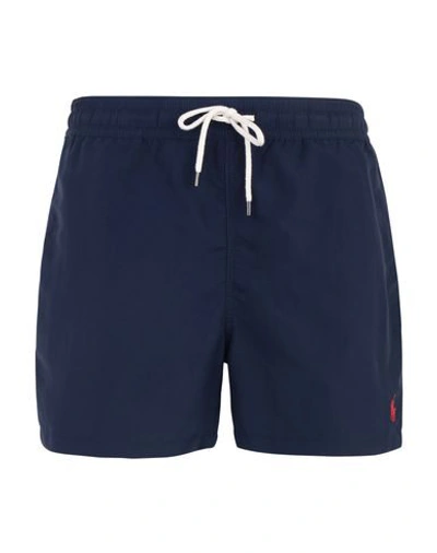 Shop Polo Ralph Lauren Swim Shorts In Dark Blue