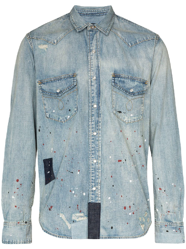 jeans paint shirt