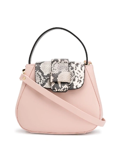 Shop Nico Giani Snake Effect Tote Bag In Pink