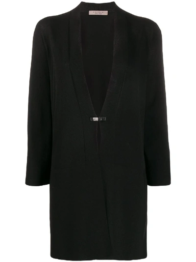 Shop D-exterior Panelled Loose-fit Cardigan In Black