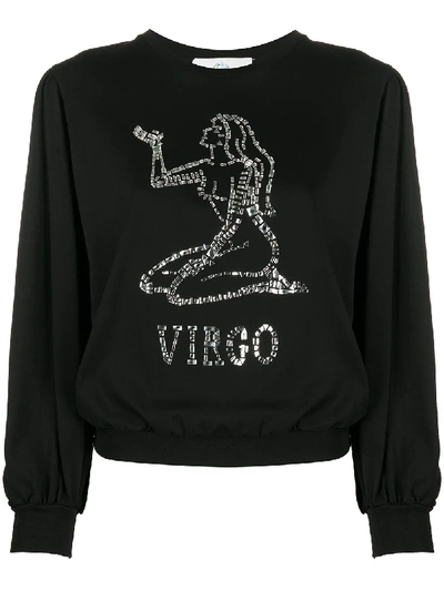 Shop Alberta Ferretti Virgo Sweatshirt In Black