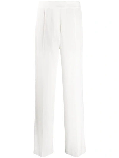 Shop Brunello Cucinelli Wide-leg Pleated Trousers In White