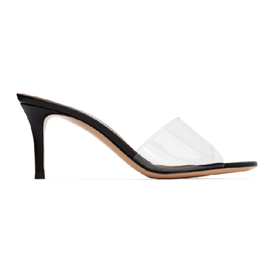 Shop Gianvito Rossi Black Glass Heeled Sandals In Trans/black