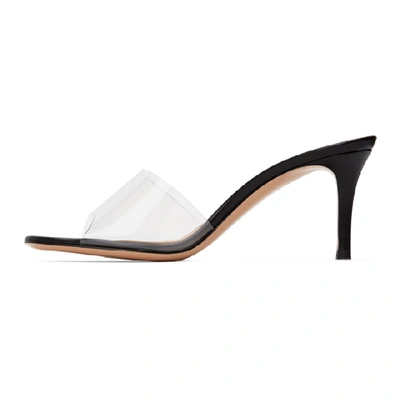 Shop Gianvito Rossi Black Glass Heeled Sandals In Trans/black