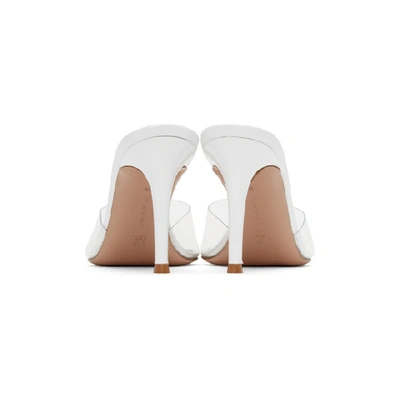 Shop Gianvito Rossi White Elle 85 Heeled Sandals