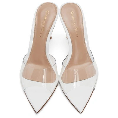 Shop Gianvito Rossi White Elle 85 Heeled Sandals