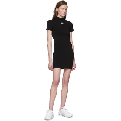 Shop Alexander Wang T Black Bodycon Mock Neck T-shirt