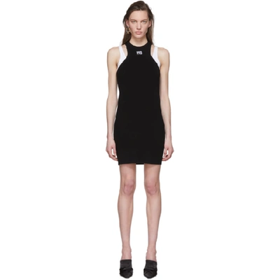 Shop Alexander Wang T Alexanderwang.t Black Foundation Bodycon Layering Dress In 001 Black