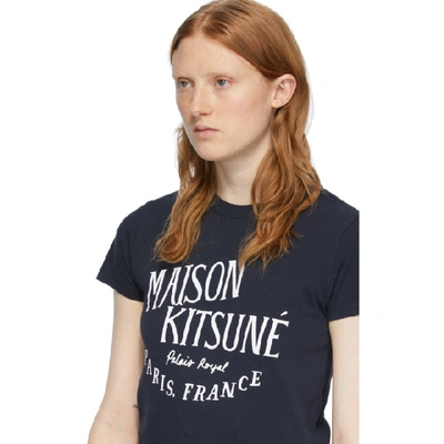 Shop Maison Kitsuné Maison Kitsune Navy Palais Royal T-shirt In Na Navy