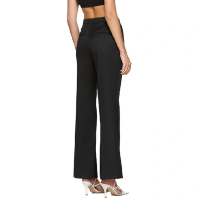 Shop Lvir Black Summer Wool Slit Trousers